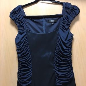 Long dress, navy blue